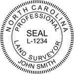 North Carolina Professional Land Surveyor Electronic Stamp